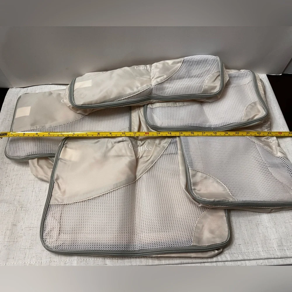 5️⃣Cream Garment Bag for Travel and Home